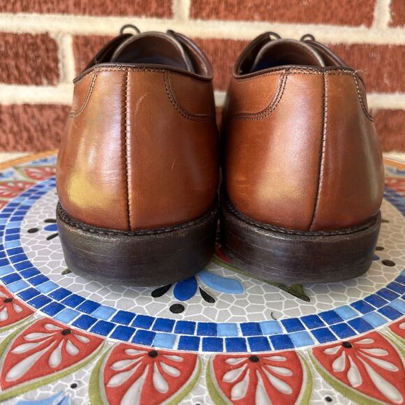 Allen Edmonds Windsor Mens 10 D Brown Leather Plain Toe Derby Dress Shoes USA main image 6